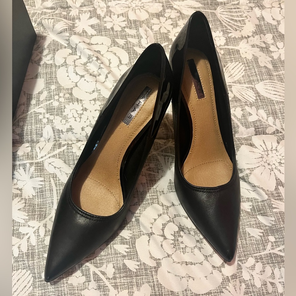 Tahari Black Dress Heals
